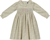 smock dress, ditzy floral, long sleeves, front