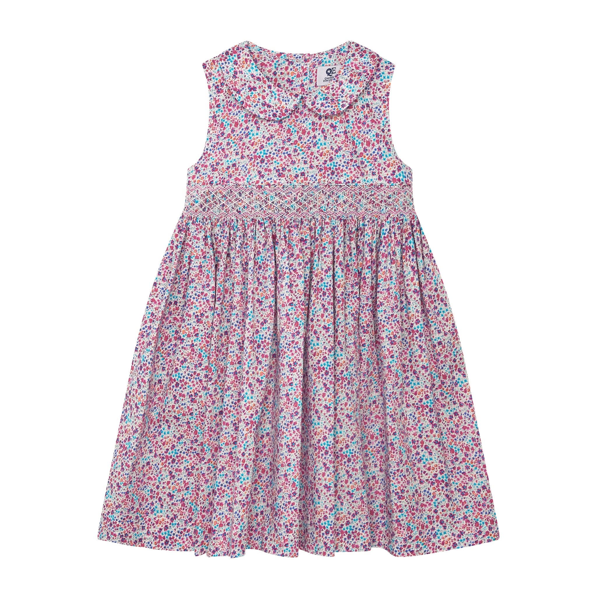 sleeveless ditzy floral dress made from cotton