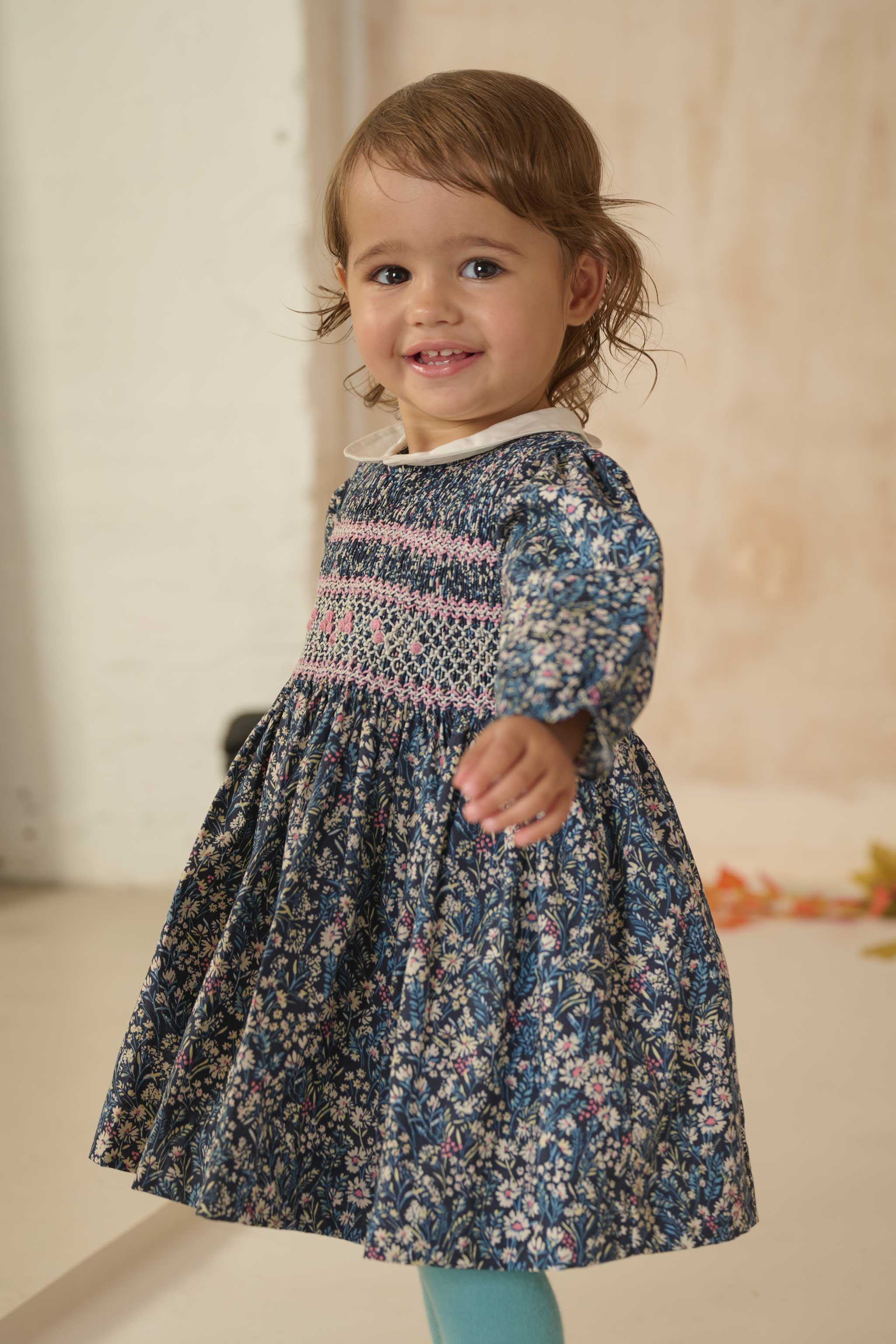 Hand-Smocked Baby Dress - Rosalind