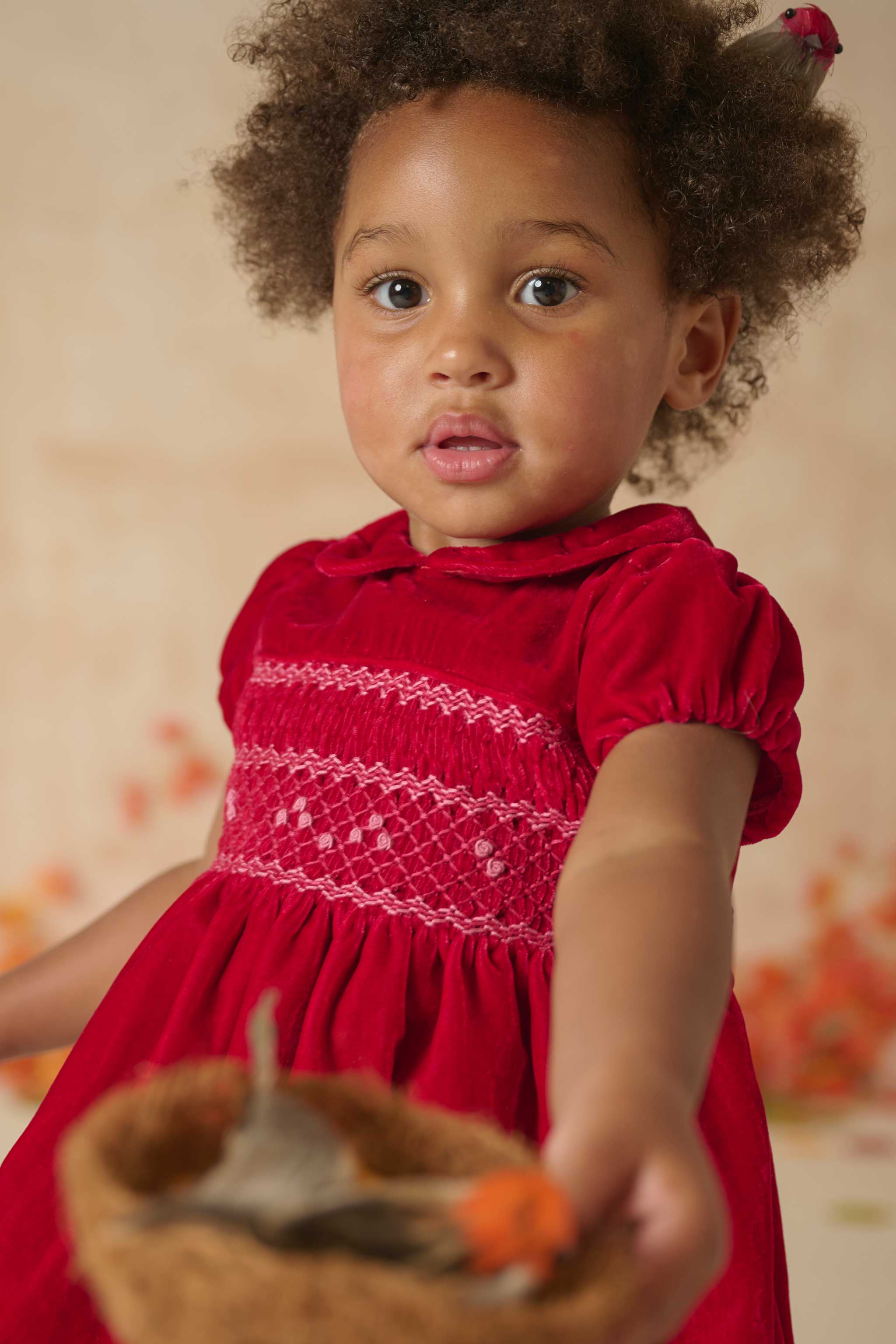 Hand-Smocked Baby Dress - Samira