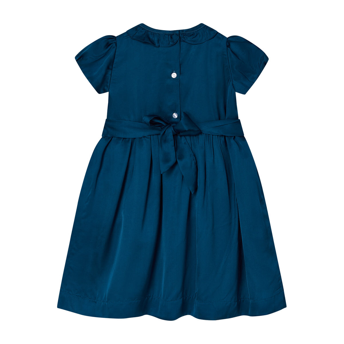 Hand-Smocked Girls Dress - SAPPHIRE