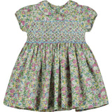 made with Liberty print smocked dress for baby and toddler, floral, front