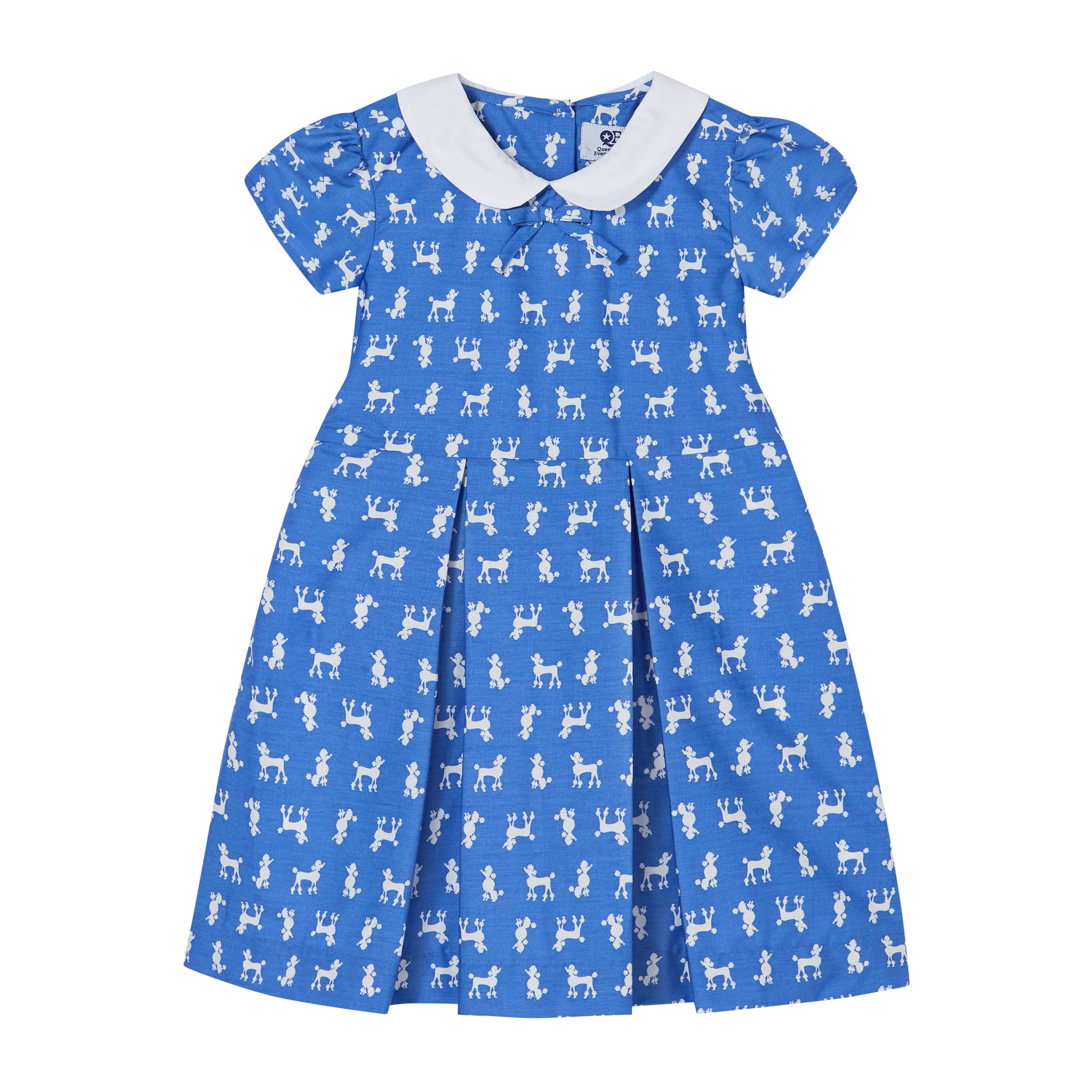 Poodle Motif Girls Dress - Bijoux