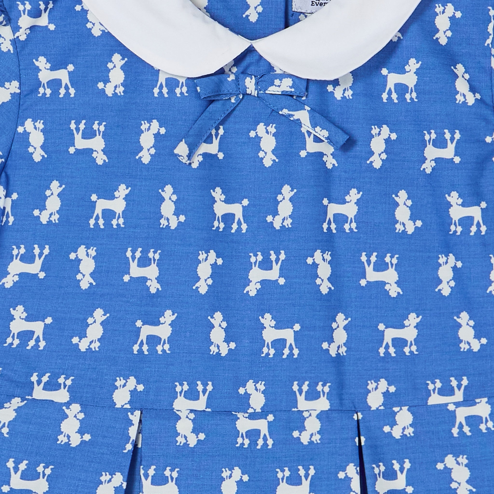 Poodle Motif Girls Dress - Bijoux