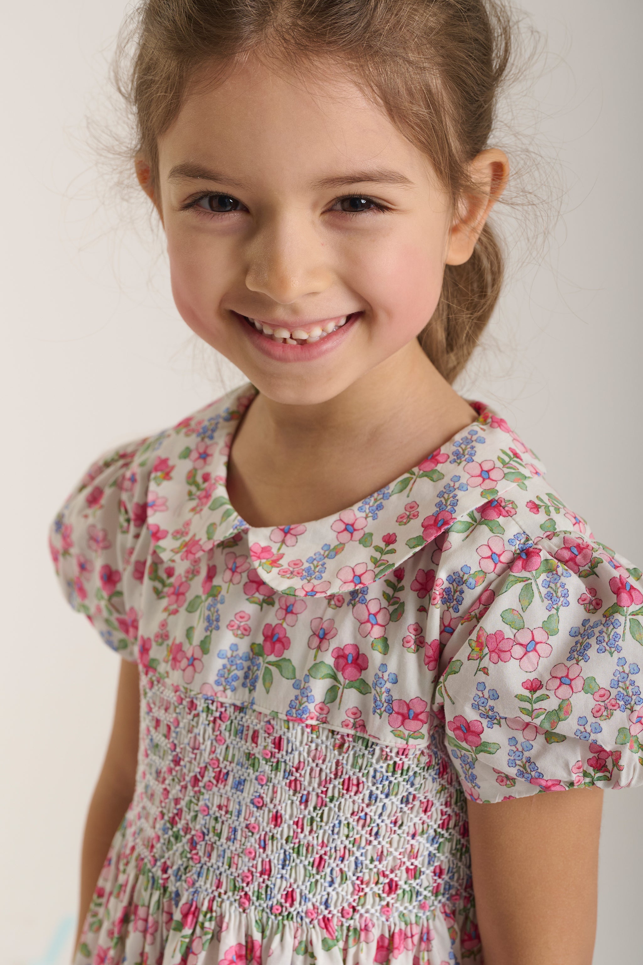 Hand-Smocked Girls Dress - Hannah
