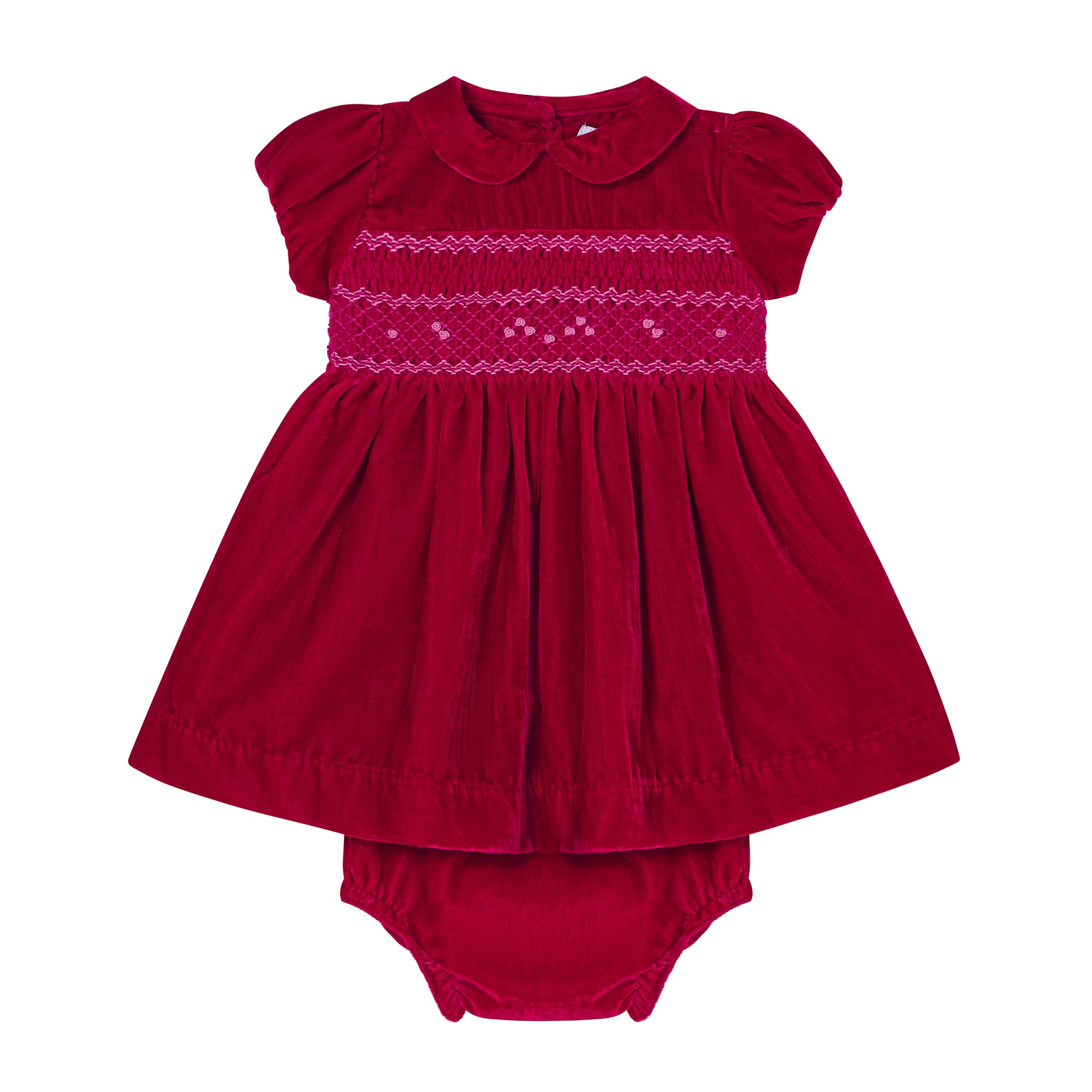 Hand-Smocked Baby Dress - Samira