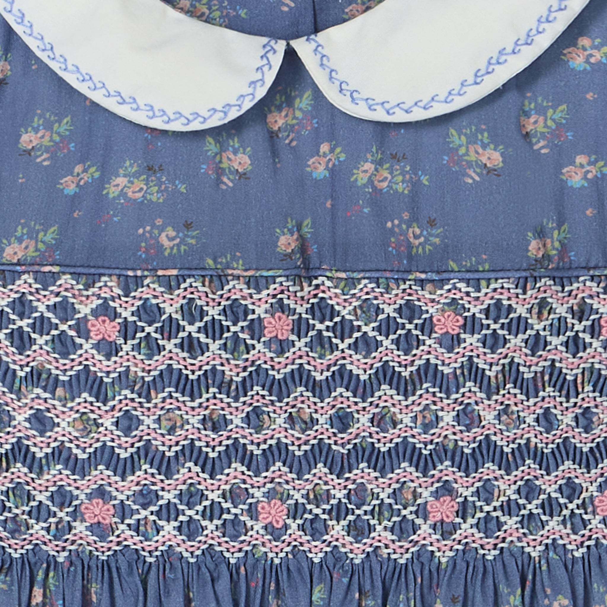 Hand-Smocked Girls Dress - Derin