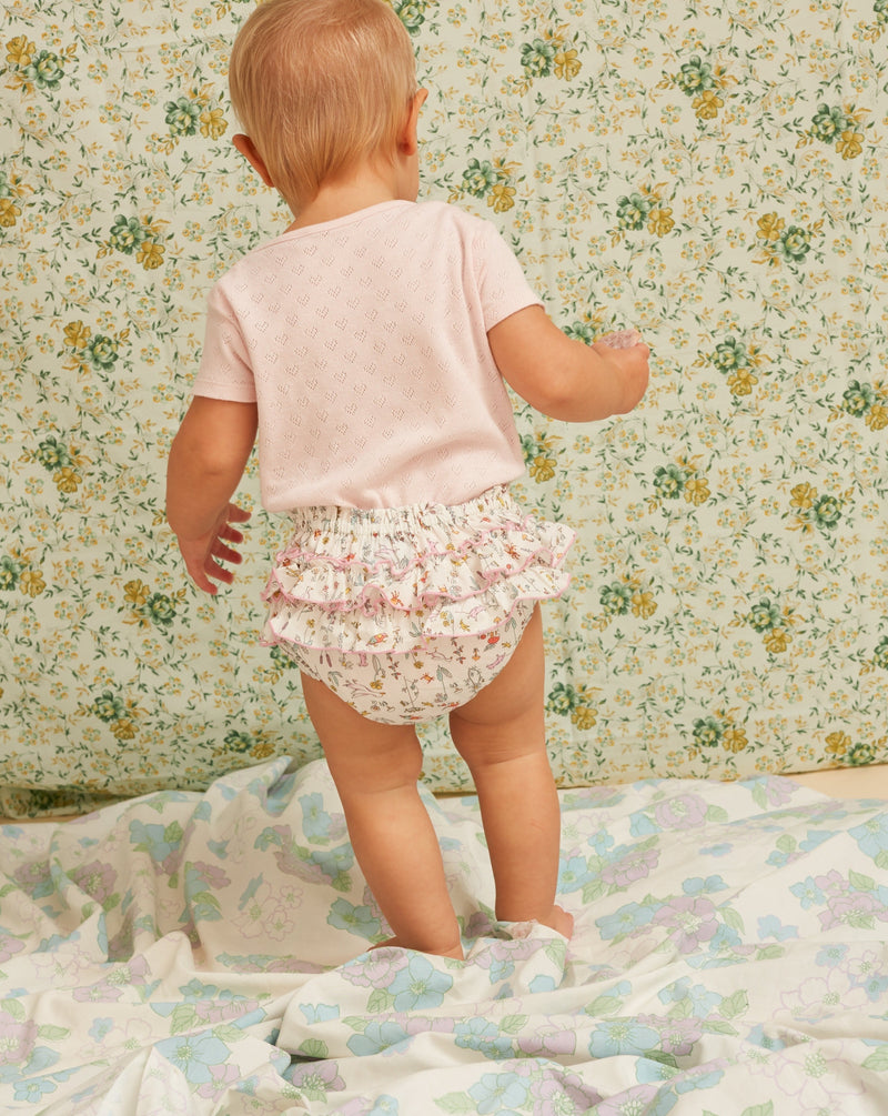 baby in Liberty print Bloomer