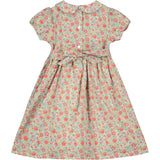 Liberty print floral dress for girls, hand-smocked 
