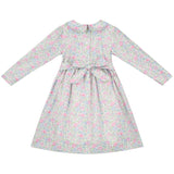 pastel tone floral girls dress made from Liberty fabric, back