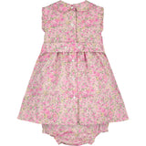 Pink Liberty print dress, back