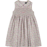 floral sleeveless summer dress for girls, front 