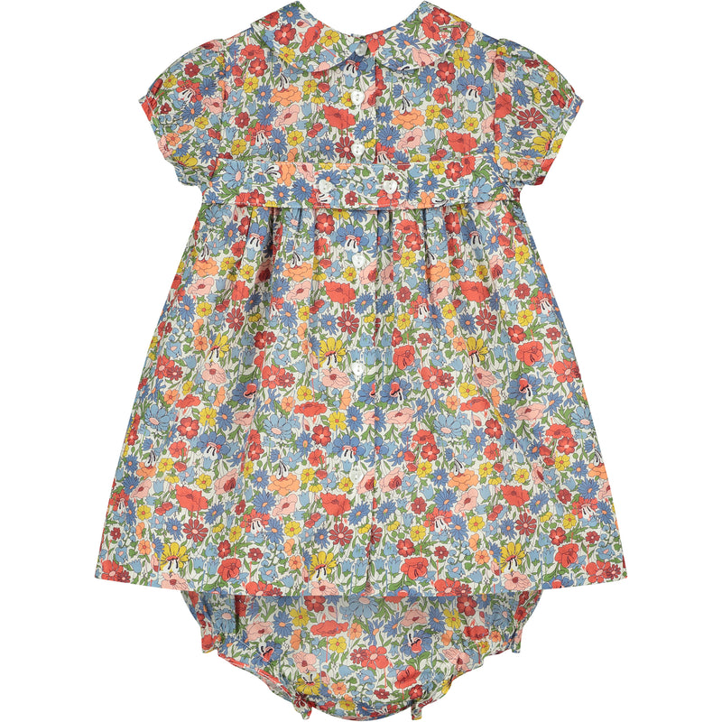 Liberty Fabric dress for baby, back