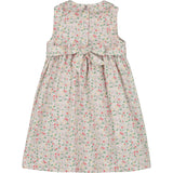 sleeveless, hand-smocked summer dress, back