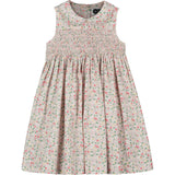 sleeveless, hand-smocked summer dress, front