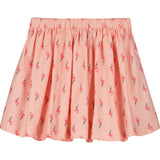 orange flamingo print skirt for girls, back