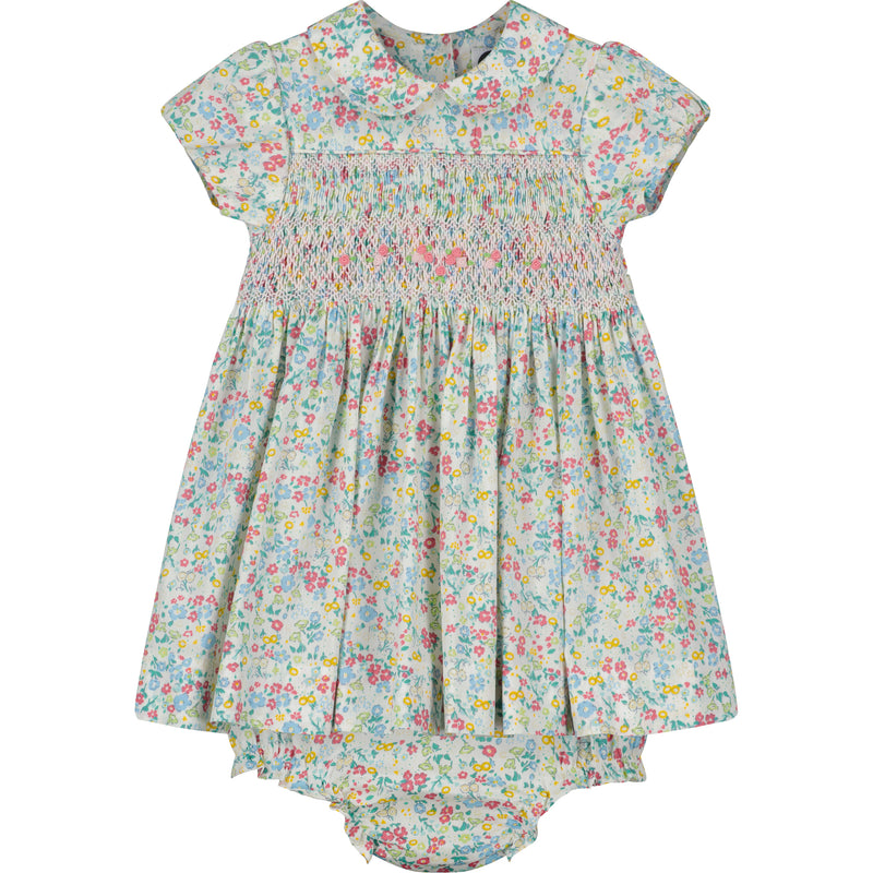 hand-smocked summer dress, front