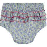 floral baby bloomer, ruffled back