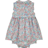 floral smock dress for baby, back