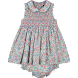 floral smock dress for baby, front